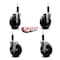 Service Caster 5'' Hard Rubber Wheel Swivel 1'' Expand Stem Caster Set 2 Brakes, 4PK SCC-EX20S514-HRS-2-TLB-2-1 - alternate 2